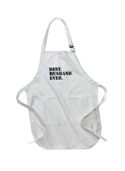 Buy Best Husband Ever Printed Apron With Pockets White in Egypt