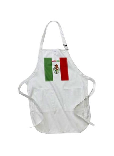 Buy Flag Of Mexico Printed Apron With Pockets White 22 x 30inch in Egypt