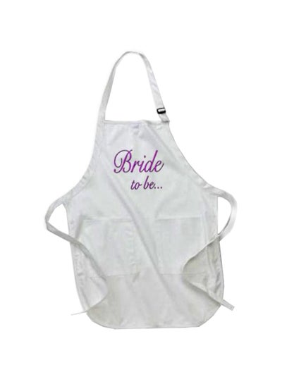 اشتري Bride To Be Printed Apron With Pockets  22 x 24inch أبيض في مصر