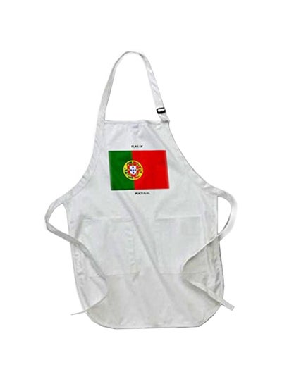 اشتري Flag Of Portugal Printed Apron With Pockets  22 x 24inch أبيض في مصر