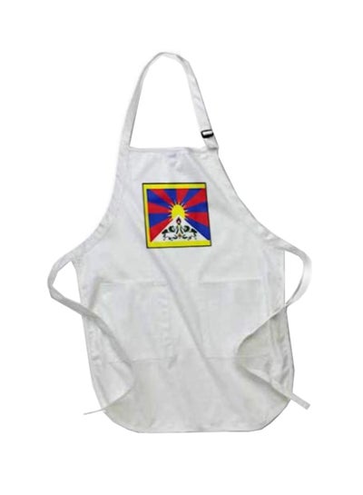 اشتري Photo Of Tibet Flag Button Printed Apron With Pockets  22 x 24inch أبيض في مصر