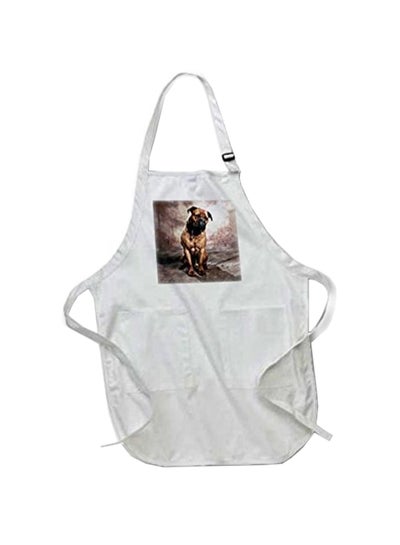 اشتري Bullmastiff Printed Apron With Pockets White 22 x 30inch ألوان متعددة في مصر