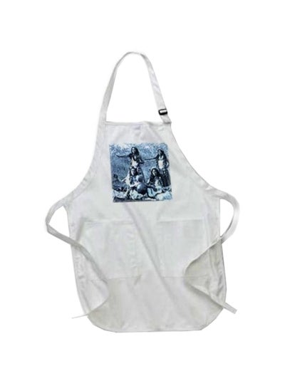 Buy Scenes From The Past Vintage Hula Selenium Printed Apron With Pockets White 22 x 30inch in Egypt