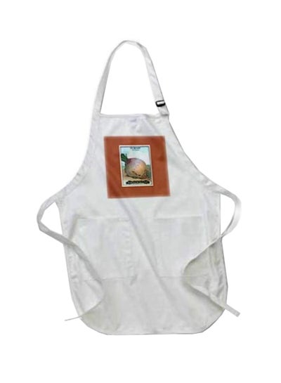 Buy Rutabaga  Printed Apron With Pockets White 22 x 24inch in Egypt