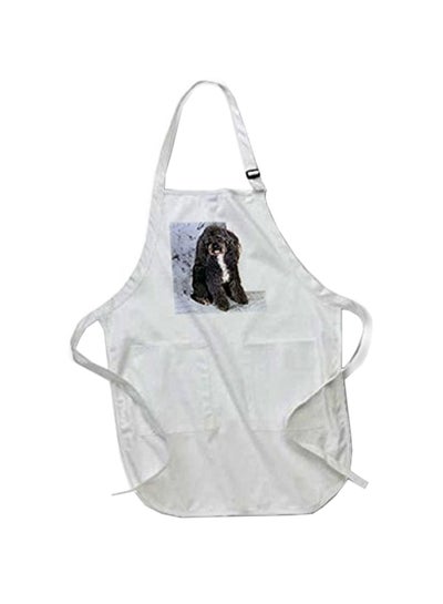 Buy Toy Poodle Printed Apron With Pockets White multicolor in Egypt