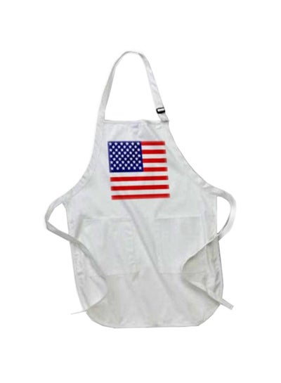 Buy American Flag Printed Apron With Pockets White multicolor in Egypt