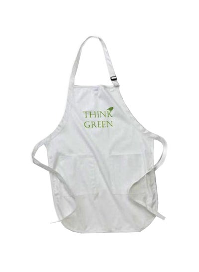 اشتري Think Green Bird Environment Ecology Printed Apron With Pockets  22 x 24inch أبيض في مصر