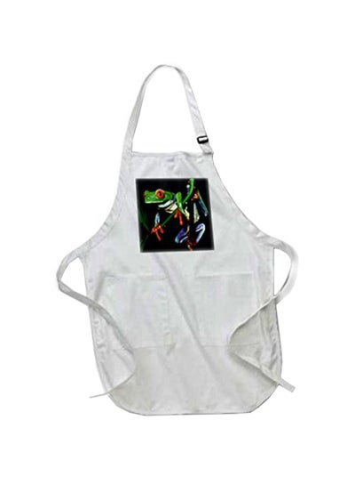 Buy Frog Printed Apron With Pockets White 22 x 24inch multicolor in Egypt