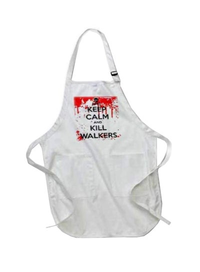 Buy Keep Calm And Kill Walkers  Printed Apron With Pockets  22 x 24inch White in Egypt