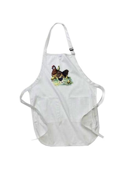 Buy Printed Apron With Pouch Pockets White 22 x 30inch in Egypt