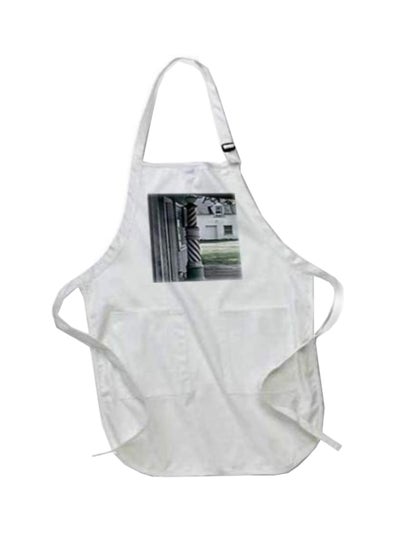 اشتري Photo Of An Old Barber Shop Poll Printed Apron With Pockets  22 x 24inch أبيض في مصر