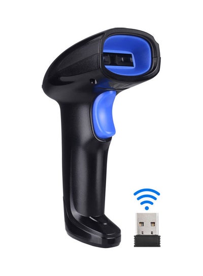 Buy Wireless Barcode Scanner Black/Blue in Saudi Arabia