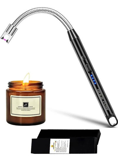 Buy USB Type-C Rechargeable Candle Lighter Black/Silver in UAE