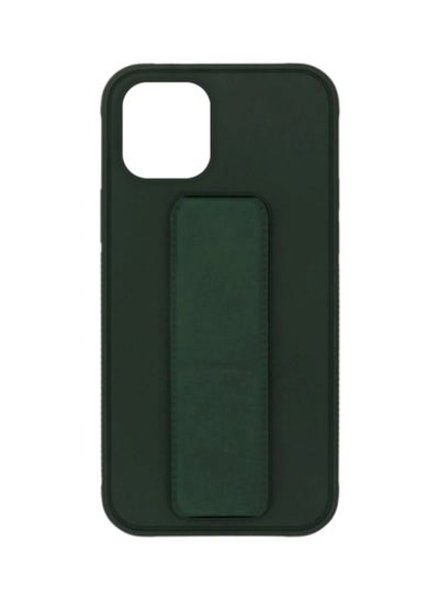 Buy Protective Case Cover with Finger Grip Stand for Apple iPhone 12 Pro Max Green in UAE