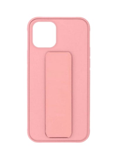 Buy Protective Case Cover with Finger Grip Stand for Apple iPhone 12 Pro Pink in UAE