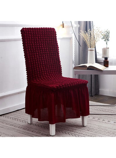 Buy Turkish Stretch Fit Chair Cover Red in UAE