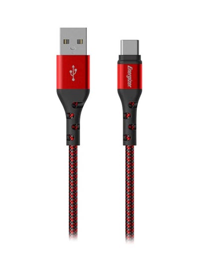 Buy Energizer USB-A to USB-C Metal Braided Cable C520CKRD, 2M - Red Red in UAE