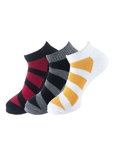 Buy Ankle Half Towel Stripped Socks Multicolour in Egypt