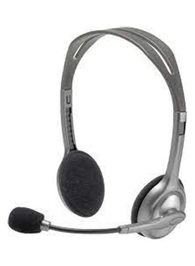 Buy H110 Head-mounted Stereo Headset With Adjustable Noise Reduction Microphone Grey in Egypt