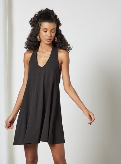 Buy Halter Neck Dress Black in UAE
