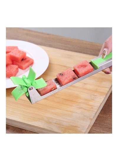 Buy Watermelon Cutter with Windmill Rotary Silver/Green in Egypt