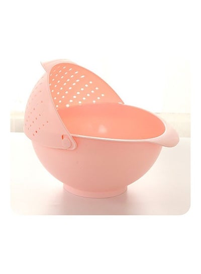 Buy Flip Rotating Dish Drain Washing Basket Pink in Saudi Arabia