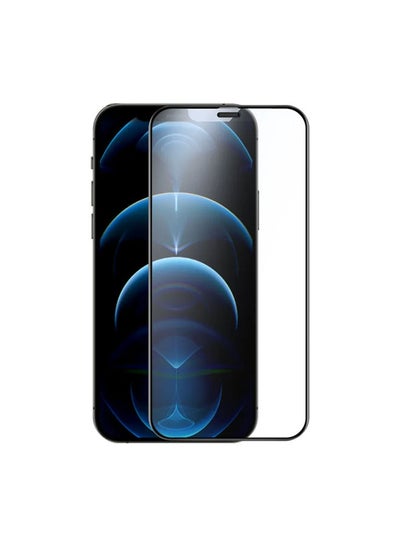 Buy 2.5D FogMirror Full Coverage Matte Tempe Glass Screen Protector For Apple iPhone 12 Mini , 0.33mm Black in Egypt