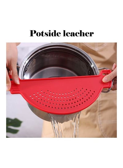 Buy Creative Plastic Drain Basket Rice Filter Red in Saudi Arabia