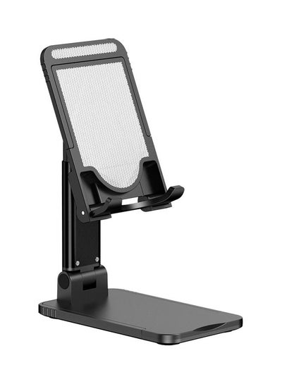 Buy Retractable Foldable Desktop Phone And Tablet Stand Black in UAE