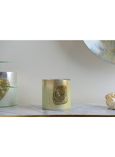 Buy Decorative Candle Holder Gold 12 x 12cm in UAE