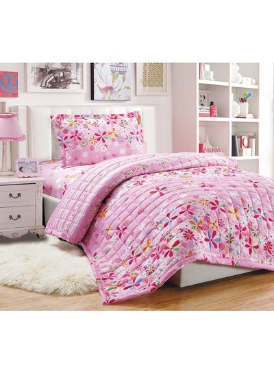 Buy 3 Pieces Kids Compressed Comforter Set Single Size Polyester Multicolour 150x200cm in Saudi Arabia