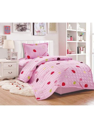 Buy 3 Pieces Kids Compressed Comforter Set Single Size Polyester Multicolour 150x200cm in Saudi Arabia