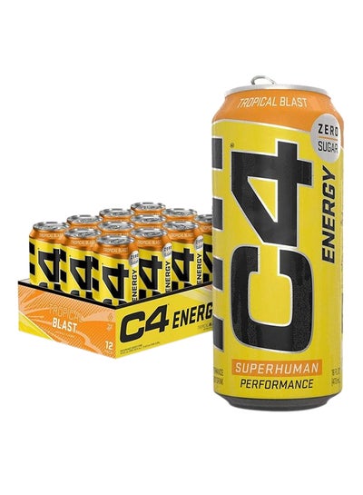 C4 Original Carbonated Zero Sugar Energy Drink, Pre Workout Plus Beta ...