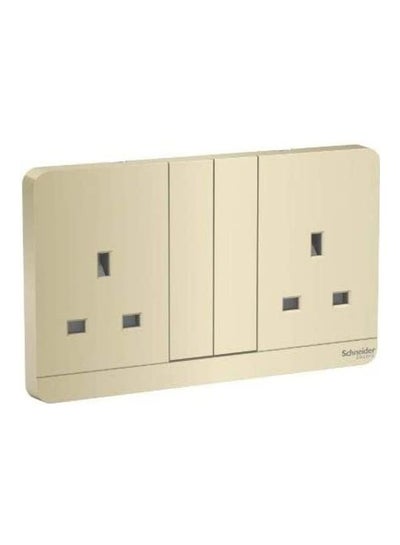 اشتري 1-Gang AvatarOn Double Switched Socket 13A, 250V Golden في الامارات