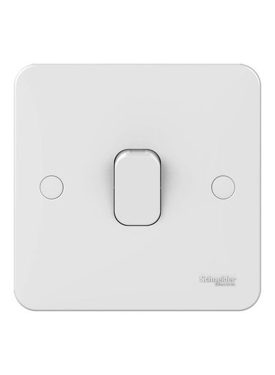 Buy 2-Way Lisse Plate Switch, 1 Gang, 10AX White in UAE