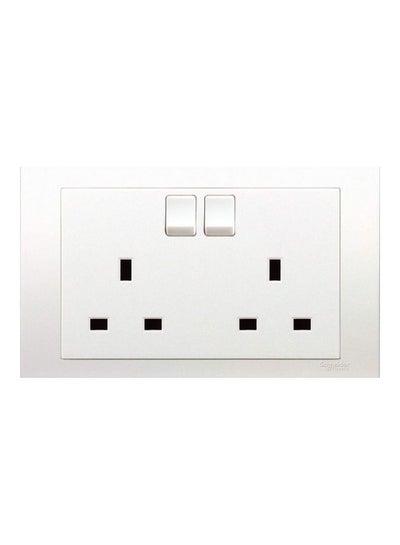 اشتري 1-Gang Vivace Double Switched Socket 13A, 230V أبيض في الامارات