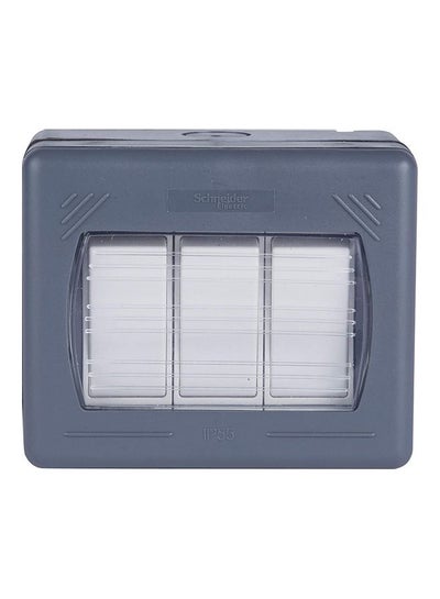 Buy 3-Gang 2 Way Weatherproof Switch Grey/White in UAE