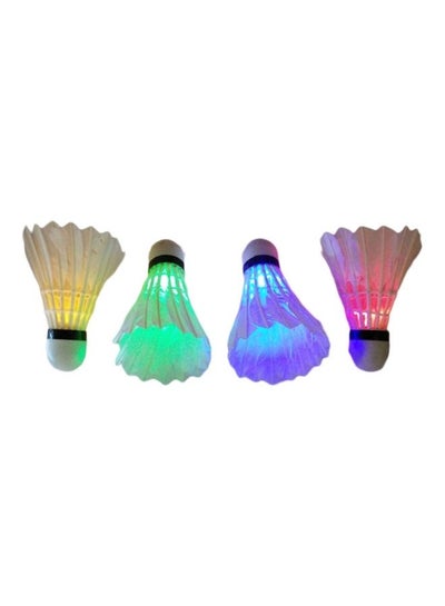 Buy 4-Piece LED Goose Feather Shuttlecock in UAE