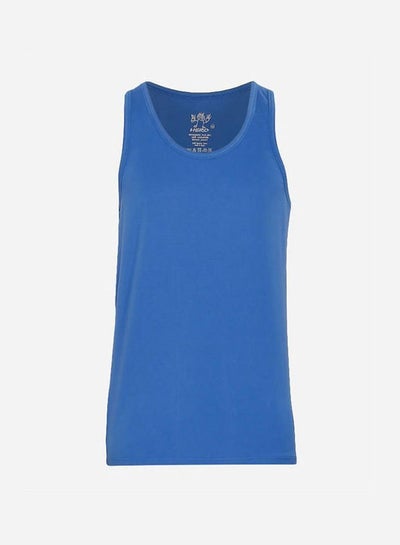 اشتري Solid Sleeveless Vest Royal Blue في مصر