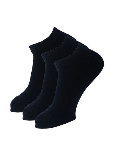 Buy Ankle Half Towel Socks Black in Egypt