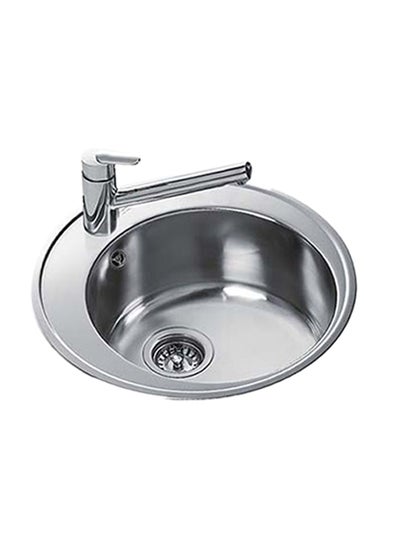 Buy Centroval Inset Stainless Steel Sink One Bowl Silver 510x510x180mmmm in UAE