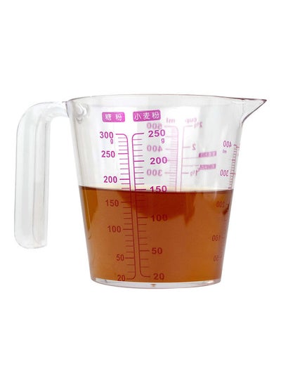 Buy Plastic Measuring Cup With Scale Clear 500ml in Saudi Arabia