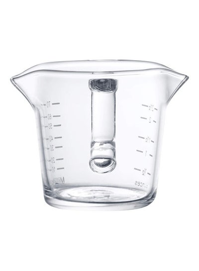 اشتري Coffee Glass Measuring Cup With Handle Clear 70مل في السعودية