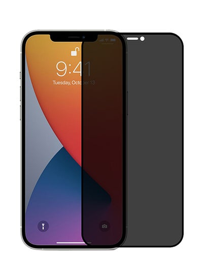 اشتري Privacy Anti-Spy Tempered Glass Screen Protector For Apple iPhone X And XS 15سم Black في الامارات