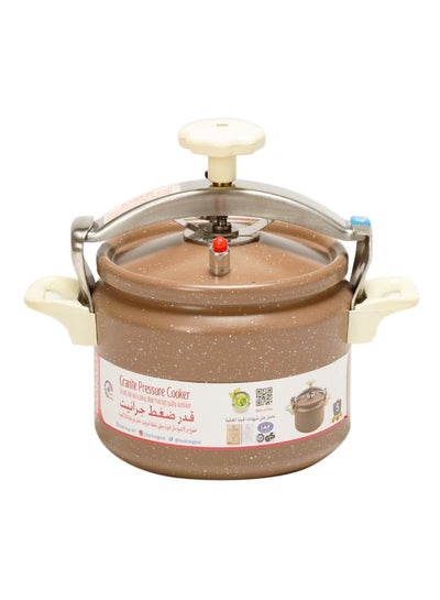 Buy Aluminium Ceramic Coated Pressure Cooker Brown 7Liters in Saudi Arabia