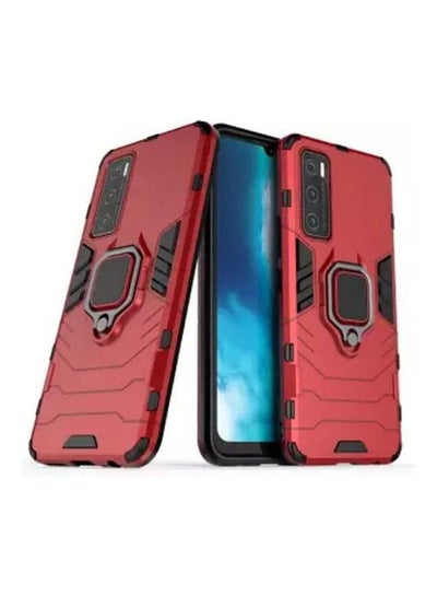 Buy For Vivo V20 Se Iron Man Protective Cover  With Ring Kickst Red in Saudi Arabia