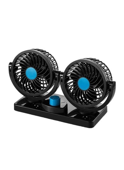 Buy 12V DC Rotatable 2 Speed Dual Blade Electric Car Fan in Saudi Arabia