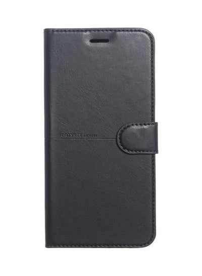 اشتري Flip Leather Case Cover For Oppo Reno 4 Black في مصر