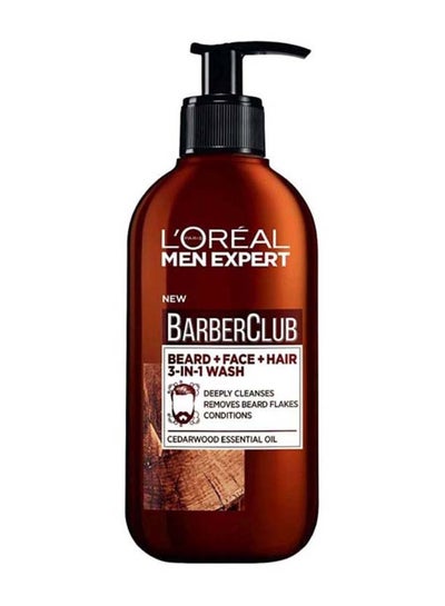 L'Oreal Men Expert Barber Club 3-in-1 Beard, Hair & Face Wash Clear 200ml  UAE | Dubai, Abu Dhabi | SIVVI