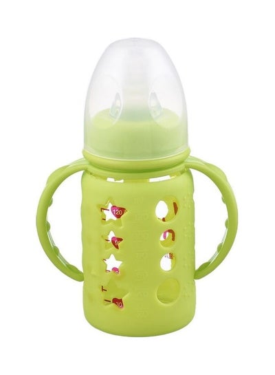 Buy Glass Baby Bottle with Handles and Silicone Cover in Egypt